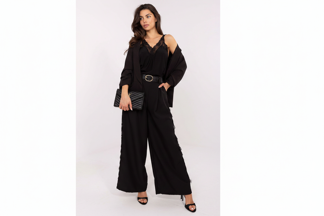 Stoffhose Damen weites Bein hohe Taille – ideal für breite Hüften