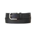 Ledergürtel Damen Schwarz mit Silberschnalle 3,5 cm