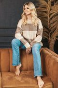 Pullover Damen Streifen Kurz Locker & Zeitlos