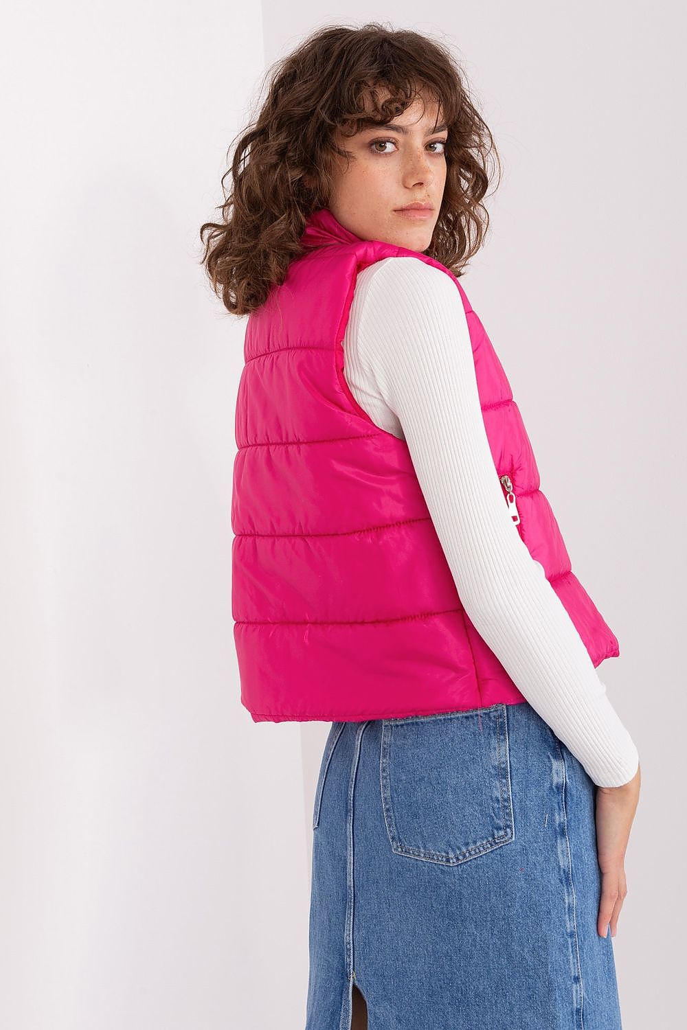 Daunenweste Damen ärmellos Reissverschluss Polyester – S bis XL