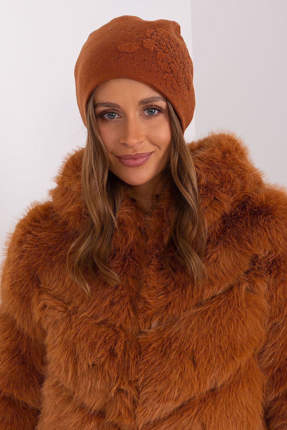 Damen Wintermütze Strass - Warme Mütze mit Strasssteinen
