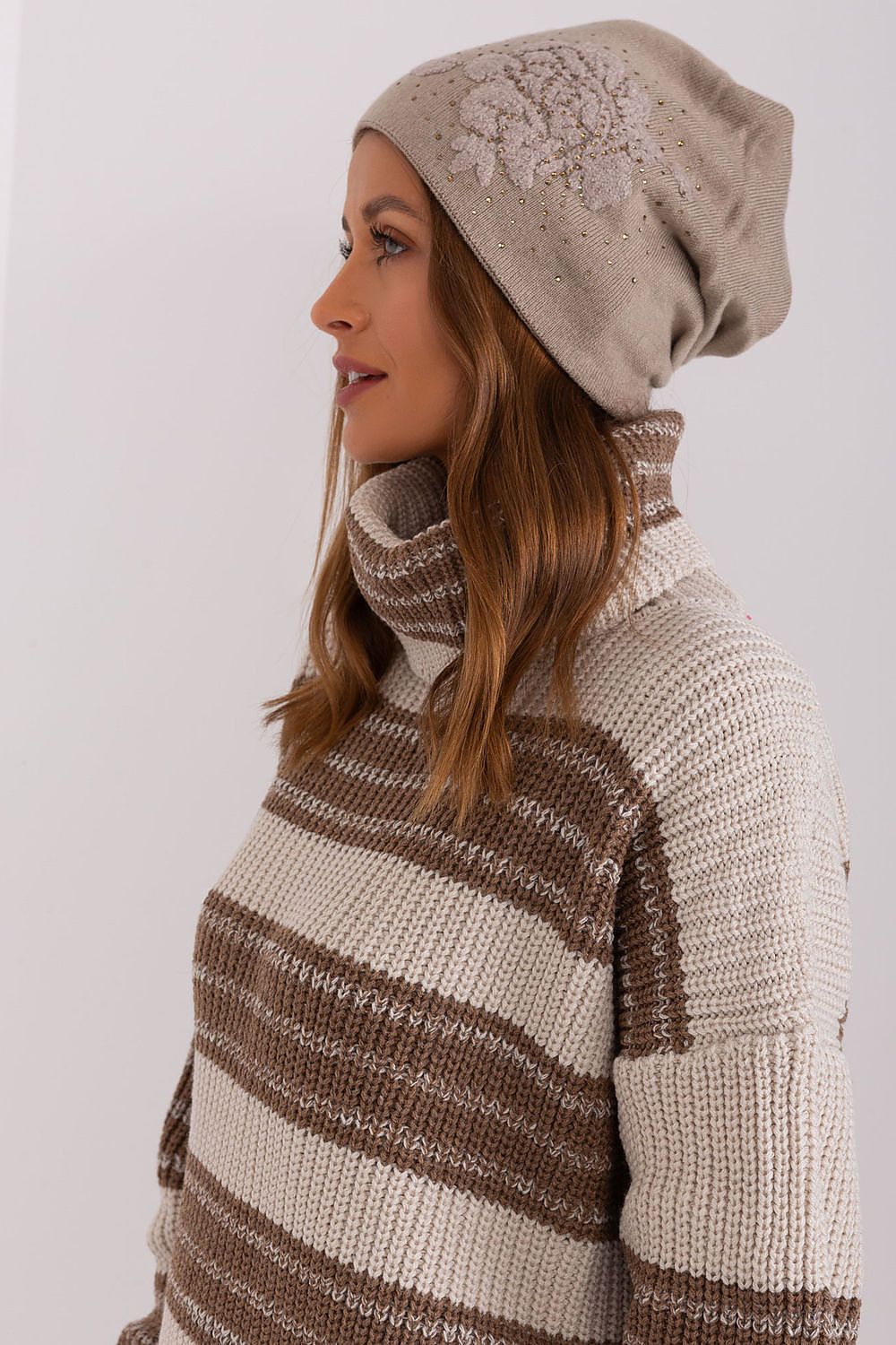 Damen Wintermütze Strass - Warme Mütze mit Strasssteinen