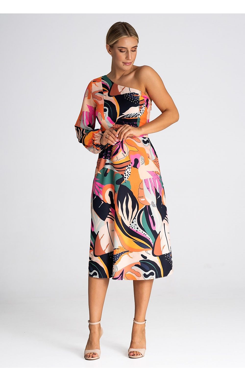 Cocktailkleid Damen bunt schwarz Abend festlich