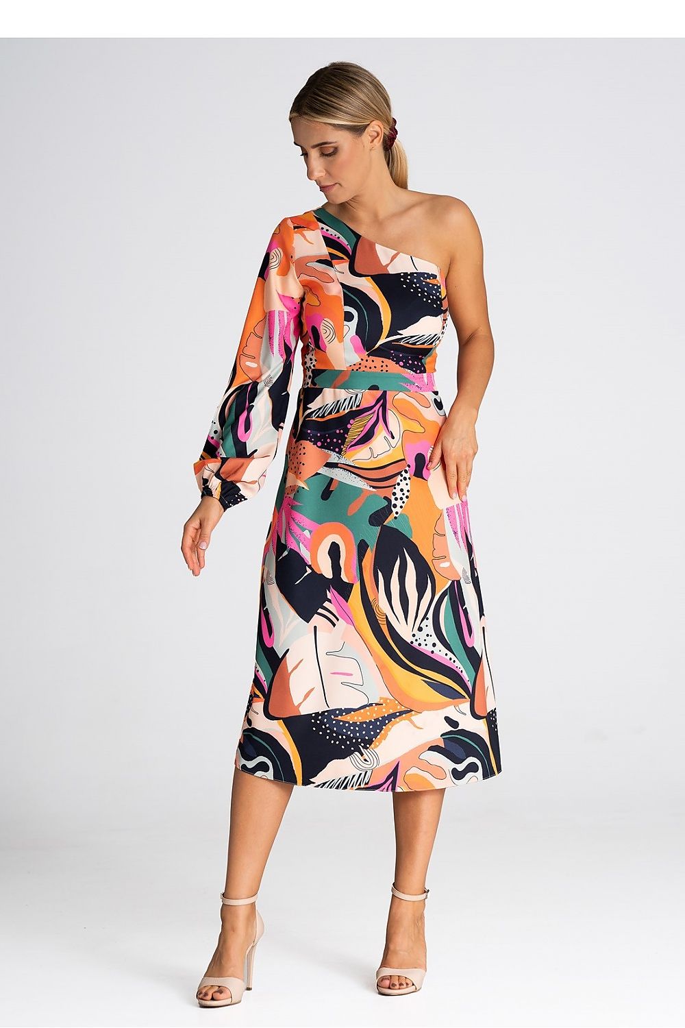 Cocktailkleid Damen bunt schwarz Abend festlich