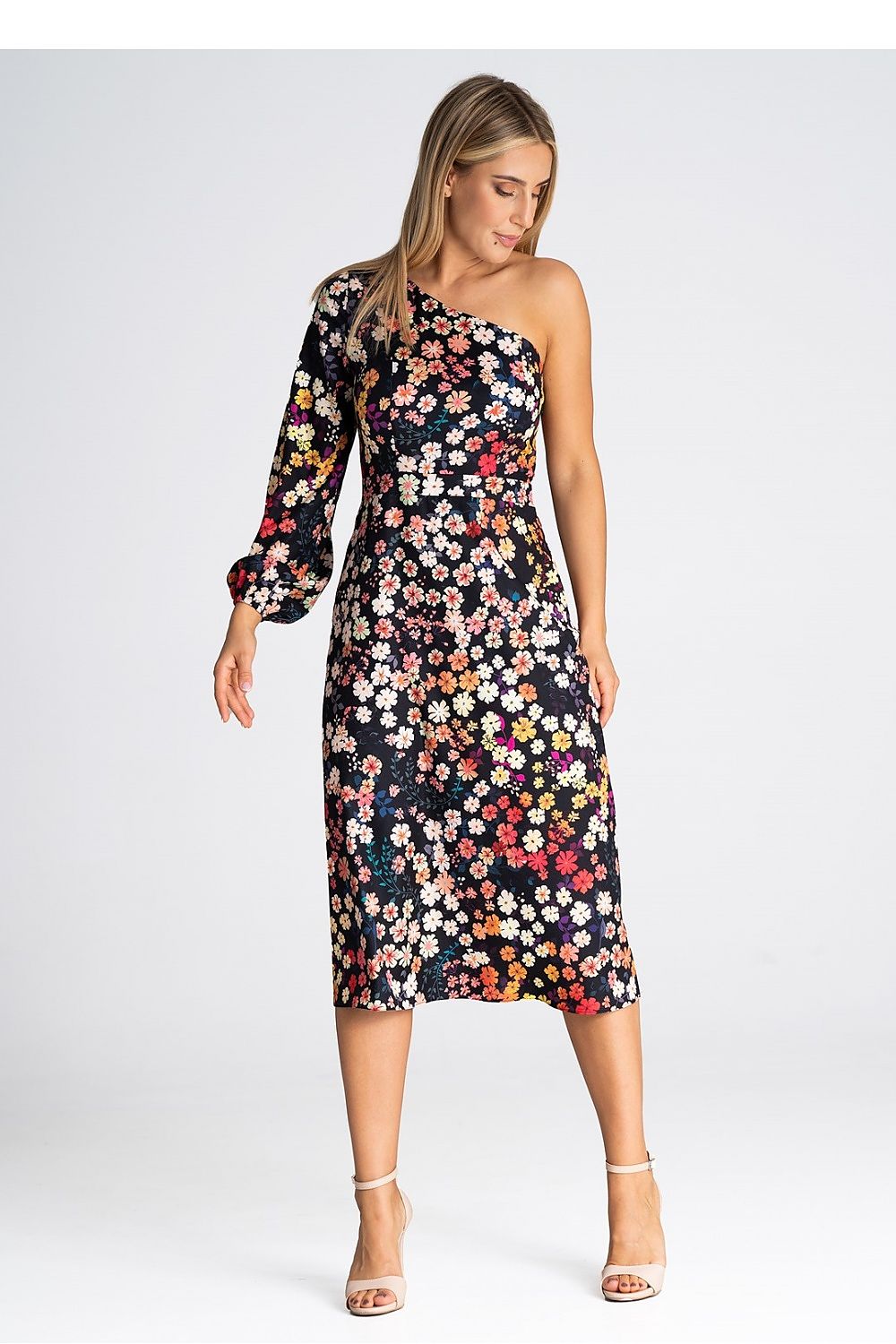 Cocktailkleid Damen bunt schwarz Abend festlich
