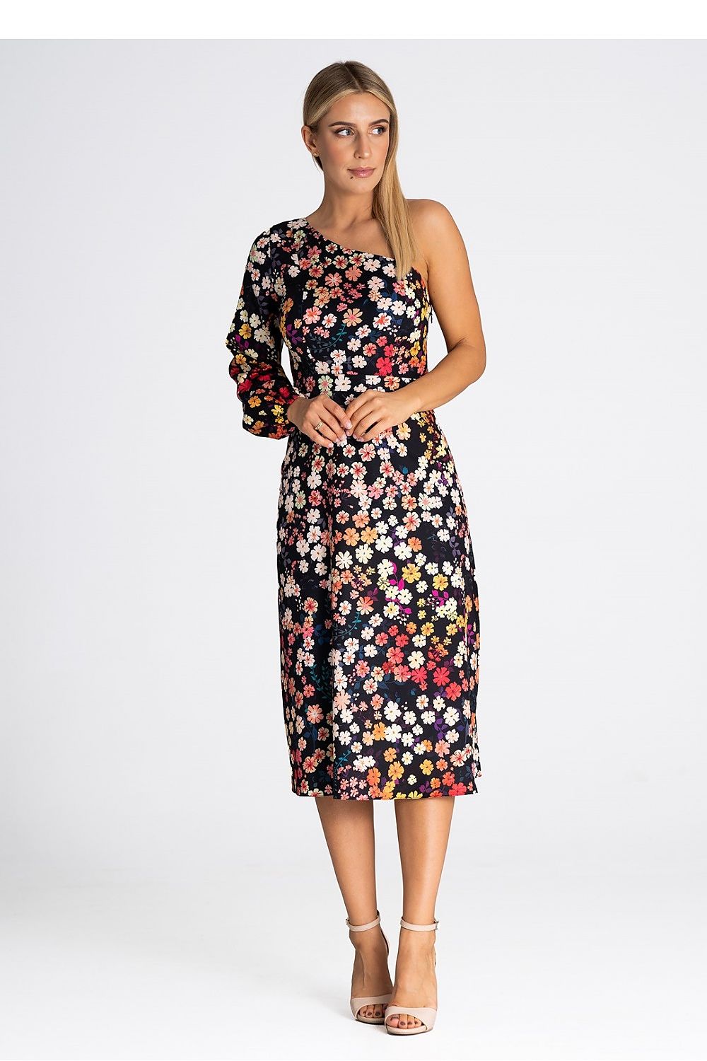 Cocktailkleid Damen bunt schwarz Abend festlich
