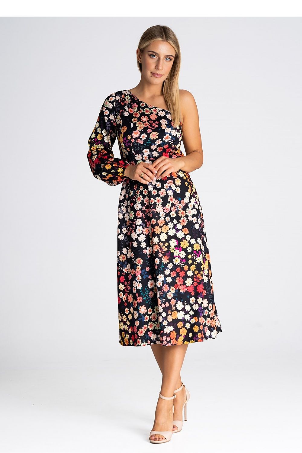 Cocktailkleid Damen bunt schwarz Abend festlich