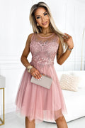 Damen Abendkleid Spitze Tüll Elegant