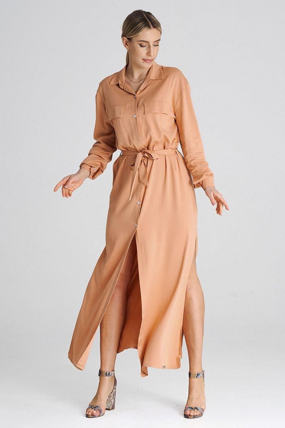 Maxikleid Damen bunt orange Übergang festlich