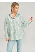Hemd Damen grün Langarm casual elegant