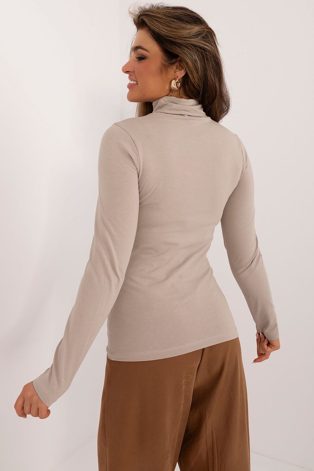 Rollkragen Shirt Damen Baumwolle Figurschmeichelnd & Elegant