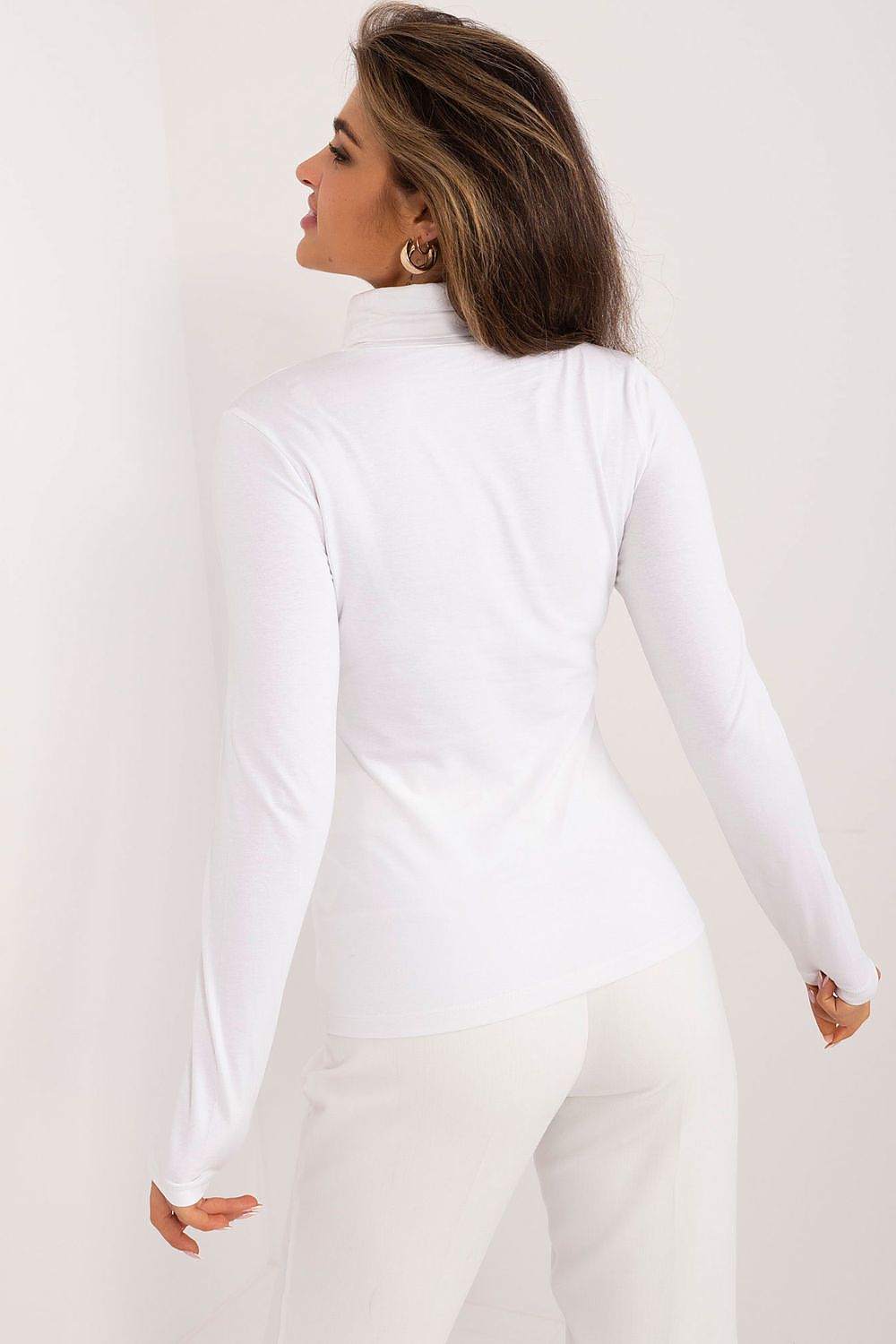 Rollkragen Shirt Damen Baumwolle Figurschmeichelnd & Elegant