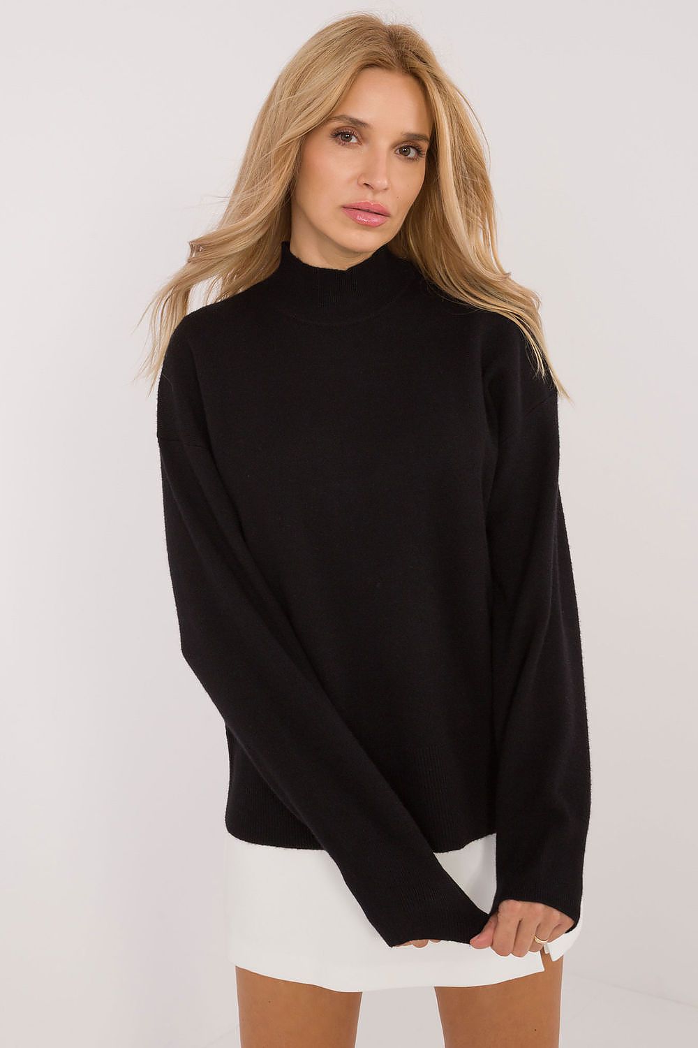 Pullover Damen Halber Rollkragen Viskose Elegant & Lässig