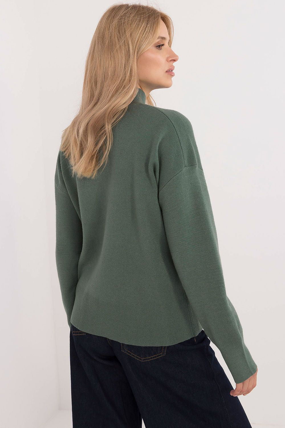 Pullover Damen Halber Rollkragen Viskose Elegant & Lässig