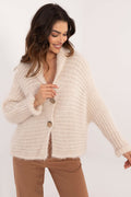 Cardigan Damen Herzausschnitt mit Knöpfen