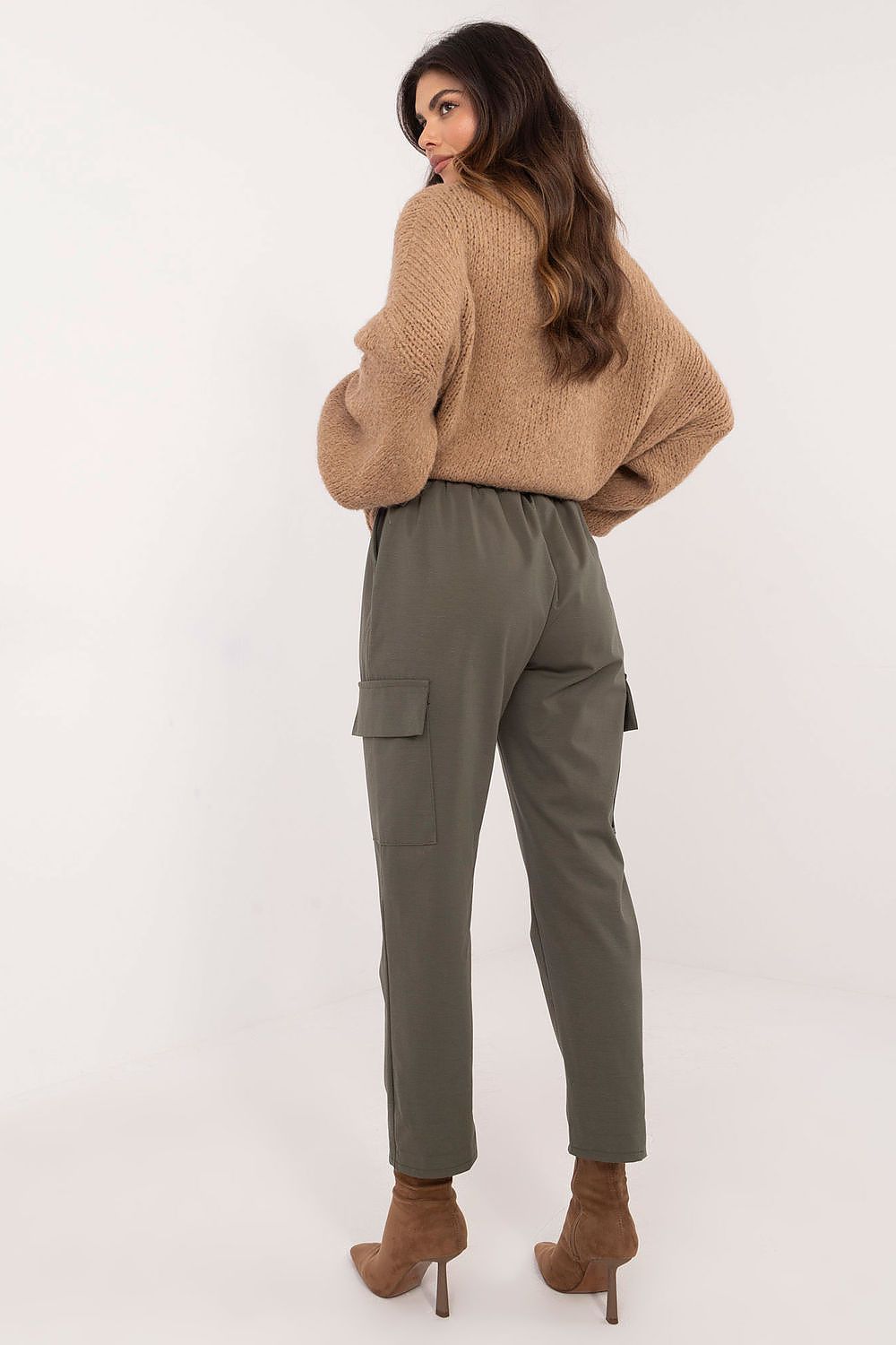Cargo Hose Damen Hoher Bund Taillengürtel Elegant & Lässig
