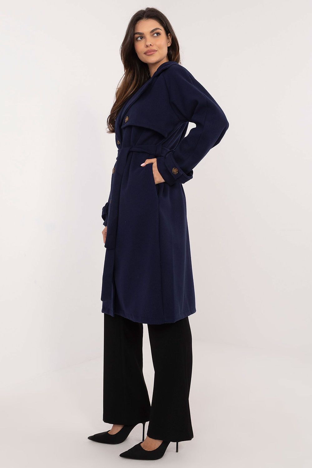 Trenchcoat Damen Knielang Gürtel Zeitlos & Elegant