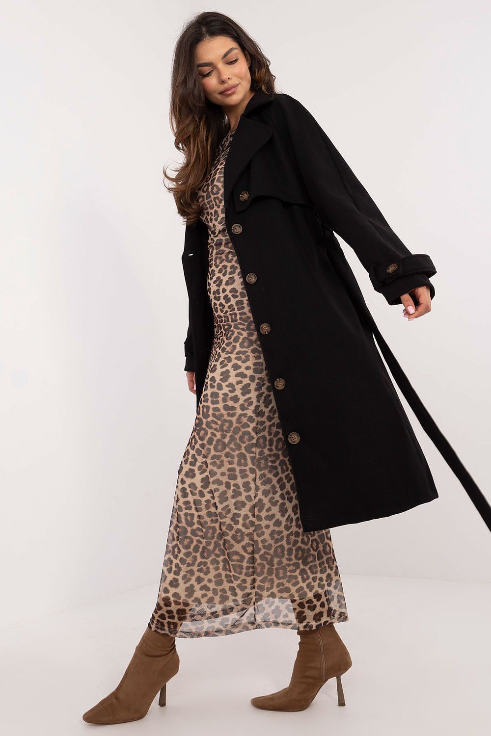 Trenchcoat Damen Knielang Gürtel Zeitlos & Elegant