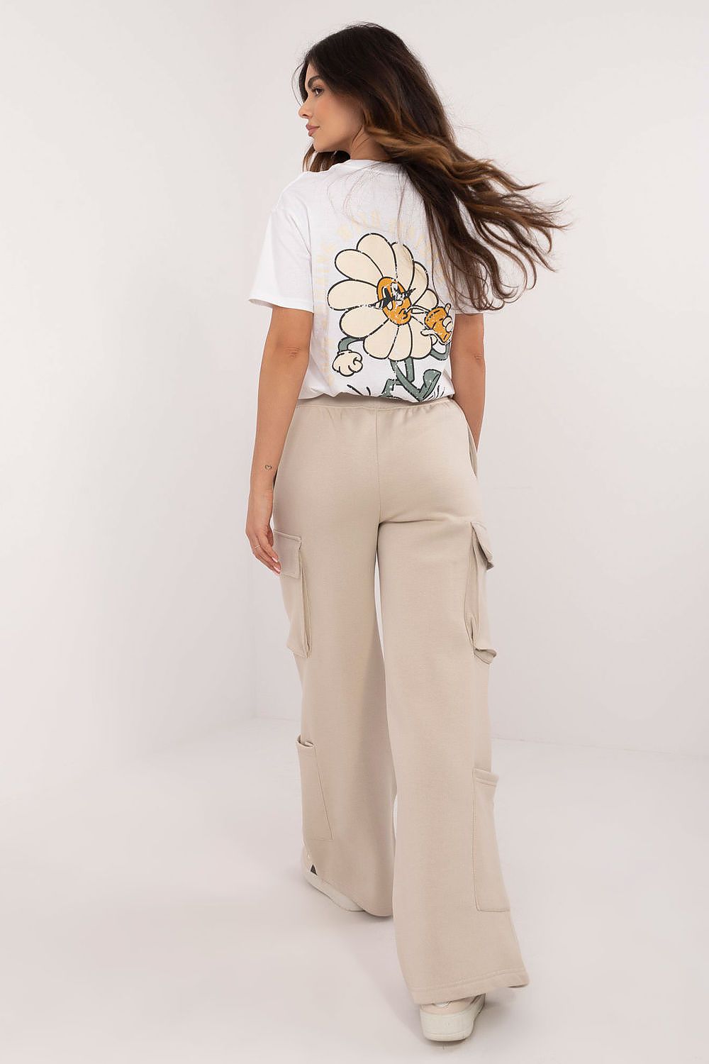 Cargo Sweatpants Damen mit hoher Taille & Taschen