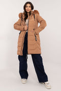 Daunenjacke Damen urban gesteppt Fellkapuze – S bis XXL warm