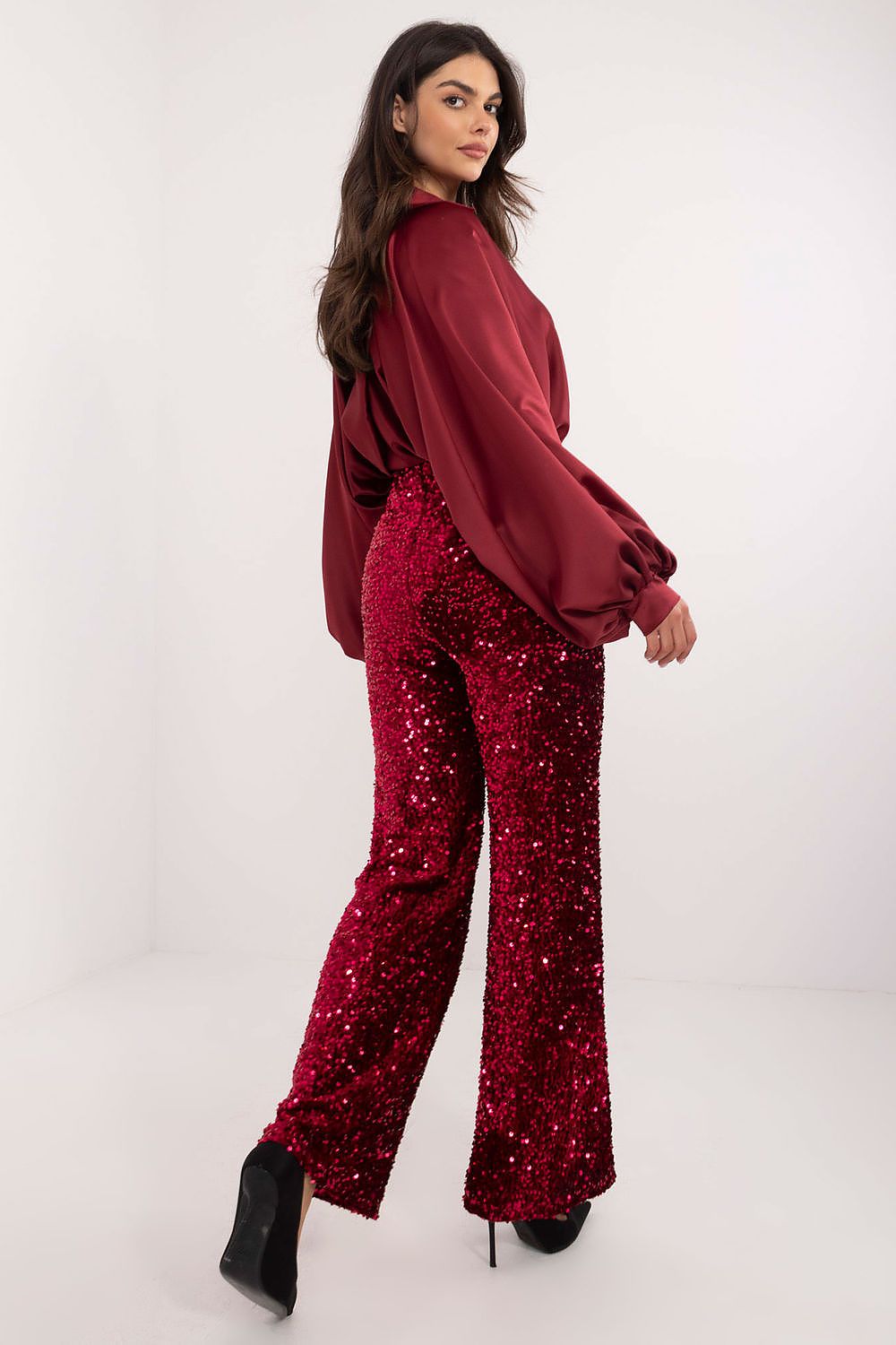 Hose Damen Elegant Stoffhose Langbein