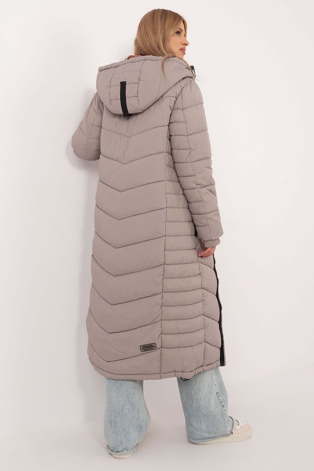 Winterjacke Damen lang gefüttert mit Daumenloch