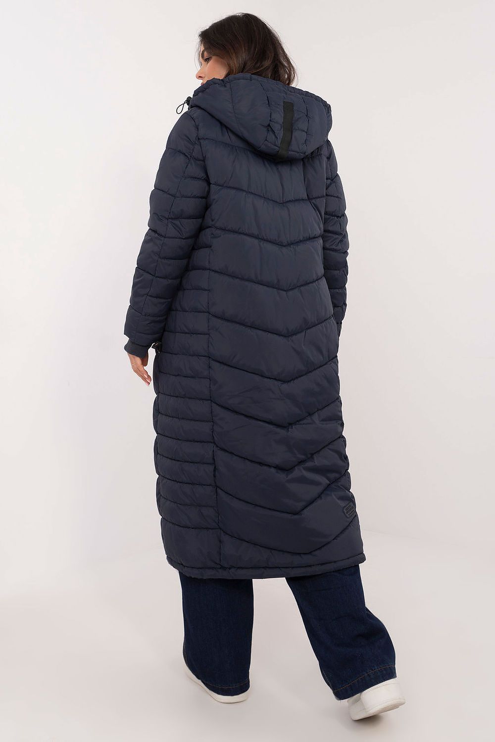 Winterjacke Damen lang gefüttert mit Daumenloch