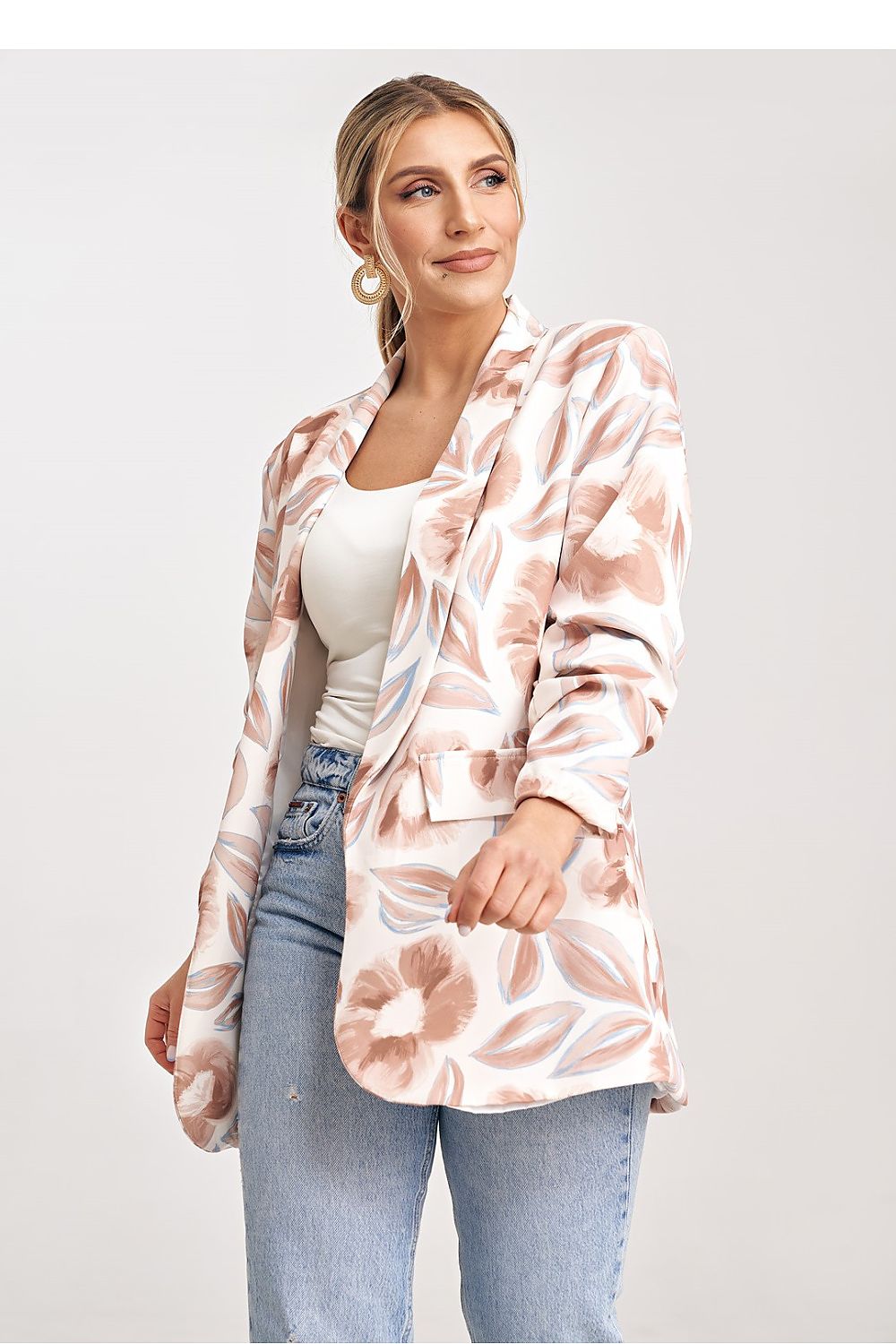 Jacke Damen bunt gemustert Universalgröße leicht
