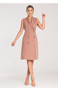 Midi Kleid Damen beige marineblau grün Alltag