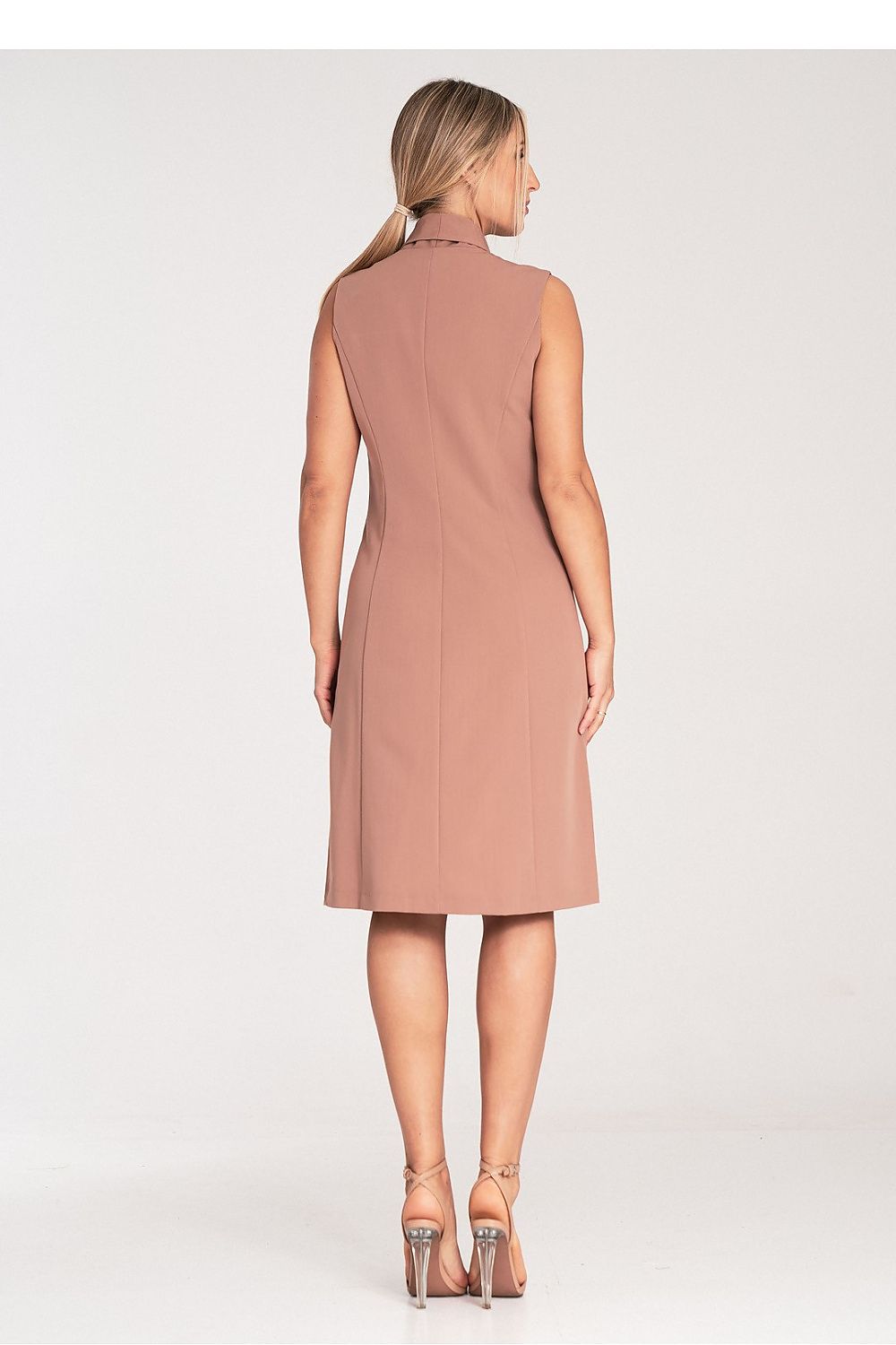 Midi Kleid Damen beige marineblau grün Alltag