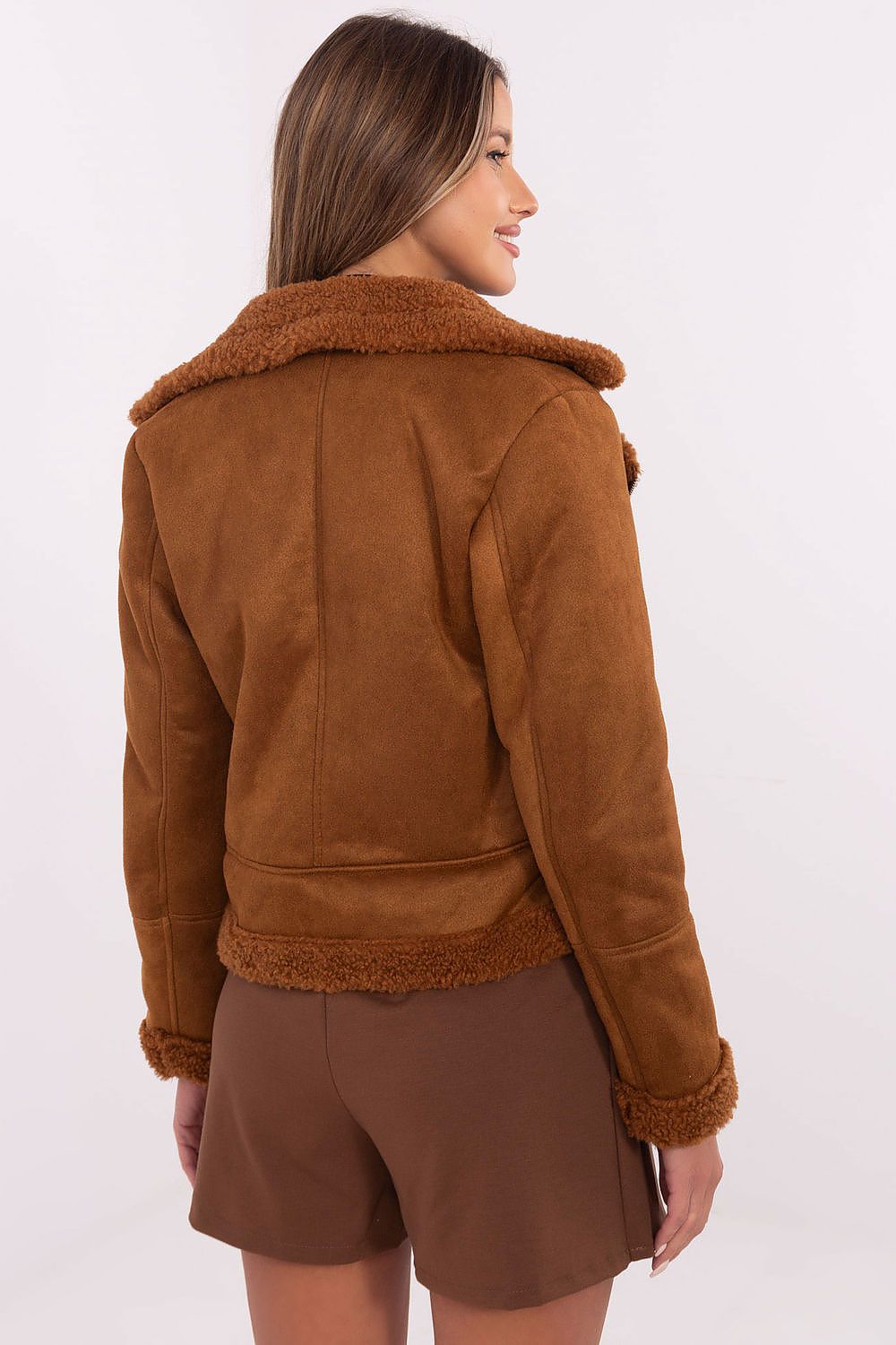 Ramonjacke Damen Schaffell warm kurz Herbst Winter