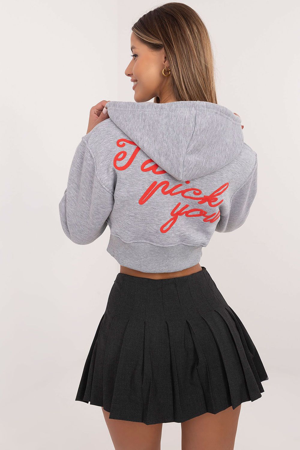 Damen Kapuzen-Sweatshirt mit Reißverschluss – Kurz & Cozy