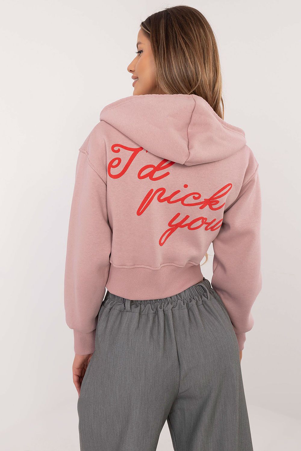 Damen Kapuzen-Sweatshirt mit Reißverschluss – Kurz & Cozy