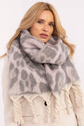 Schal Damen Lang Tiermotiv - Winter Schal Fransen 214cm