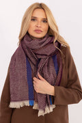 Schal Damen Lang Gestreift - Winter Schal Fransen