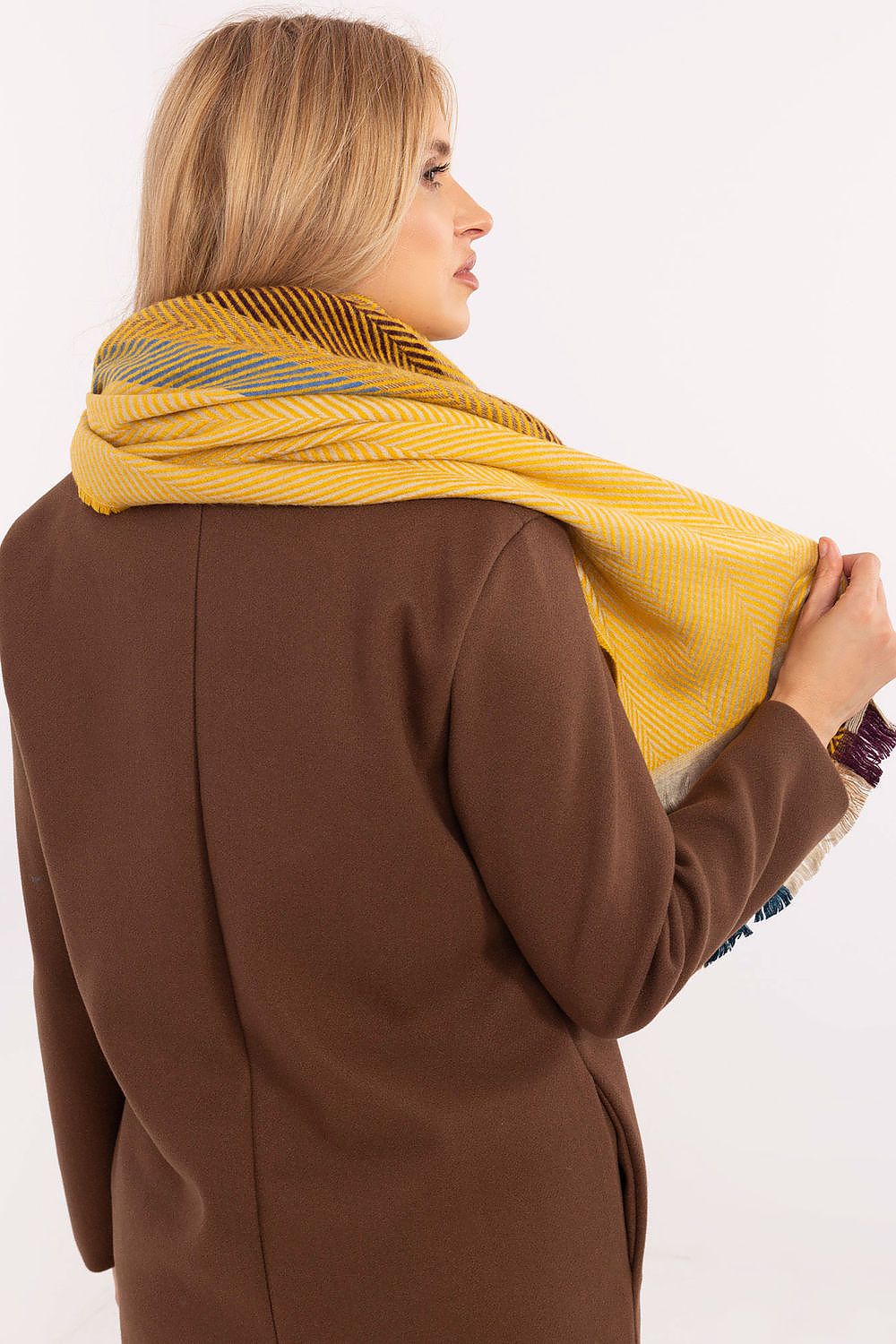 Schal Damen Lang Gestreift - Winter Schal Fransen