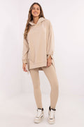 Hoodie Set Damen langer Pullover & Leggings Baumwolle – Casual