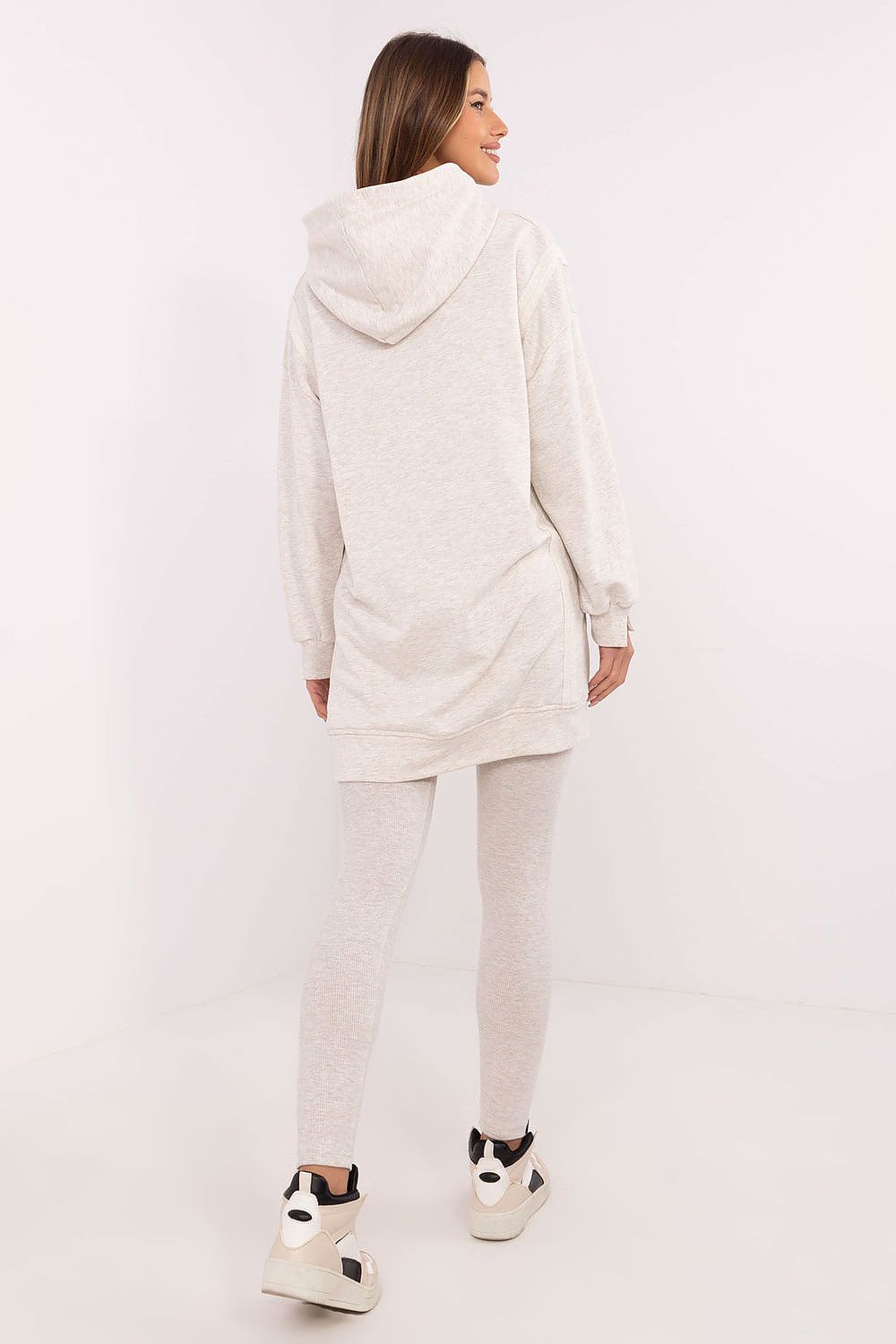 Hoodie Set Damen langer Pullover & Leggings Baumwolle – Casual