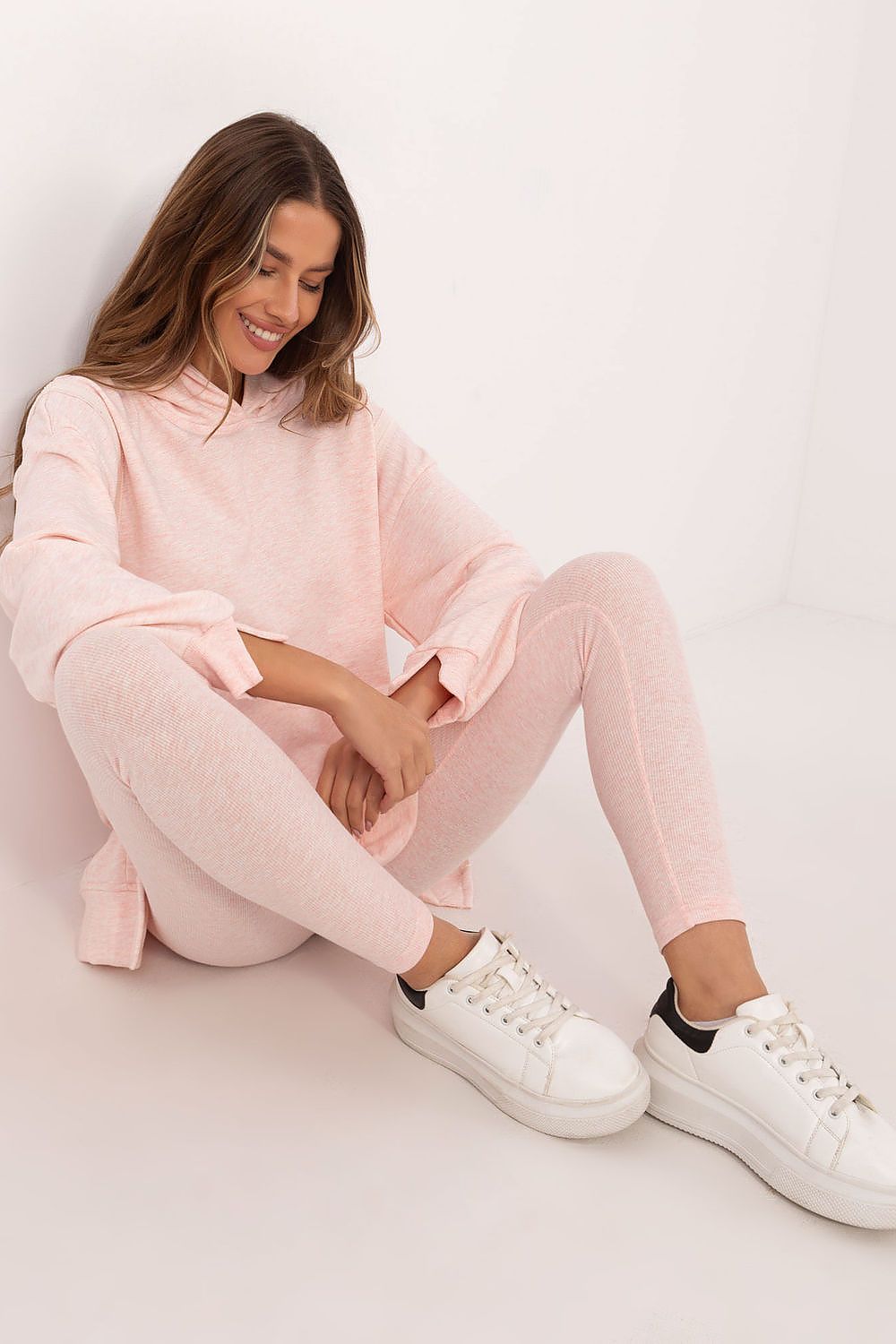 Hoodie Set Damen langer Pullover & Leggings Baumwolle – Casual