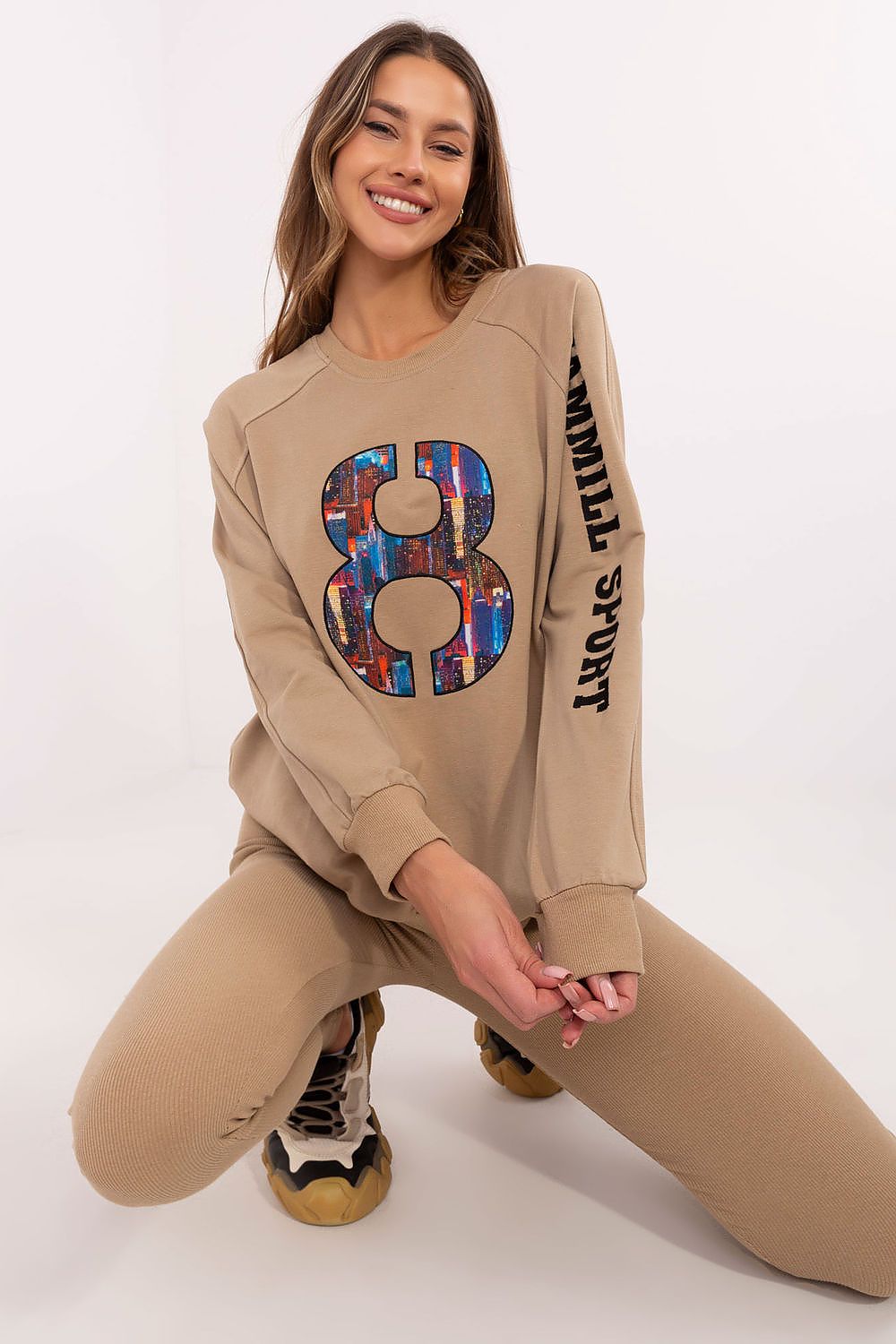 Pullover Set Damen Sweatshirt & Leggings Baumwolle – Lässig & Warm