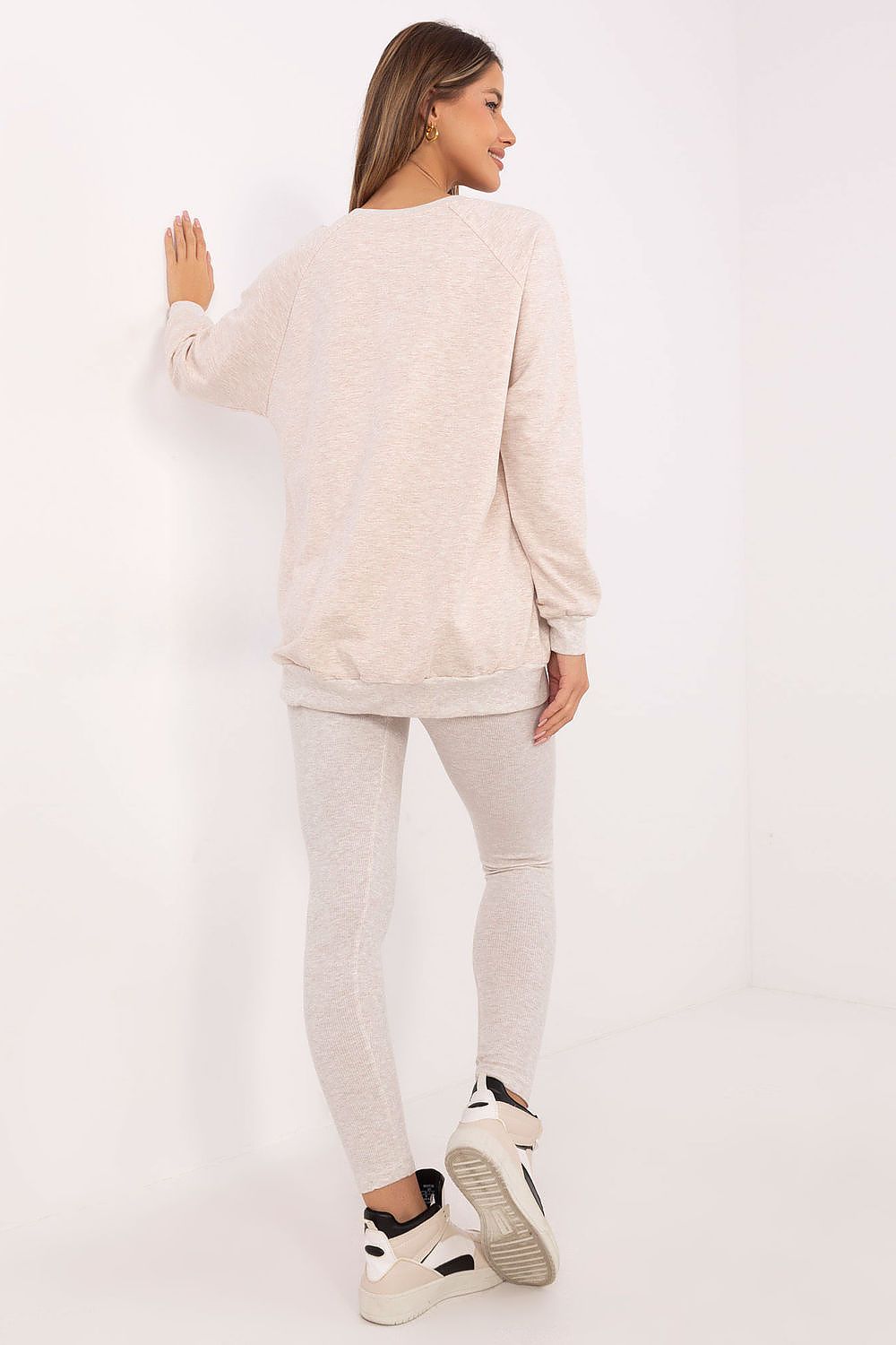 Pullover Set Damen Sweatshirt & Leggings Baumwolle – Lässig & Warm