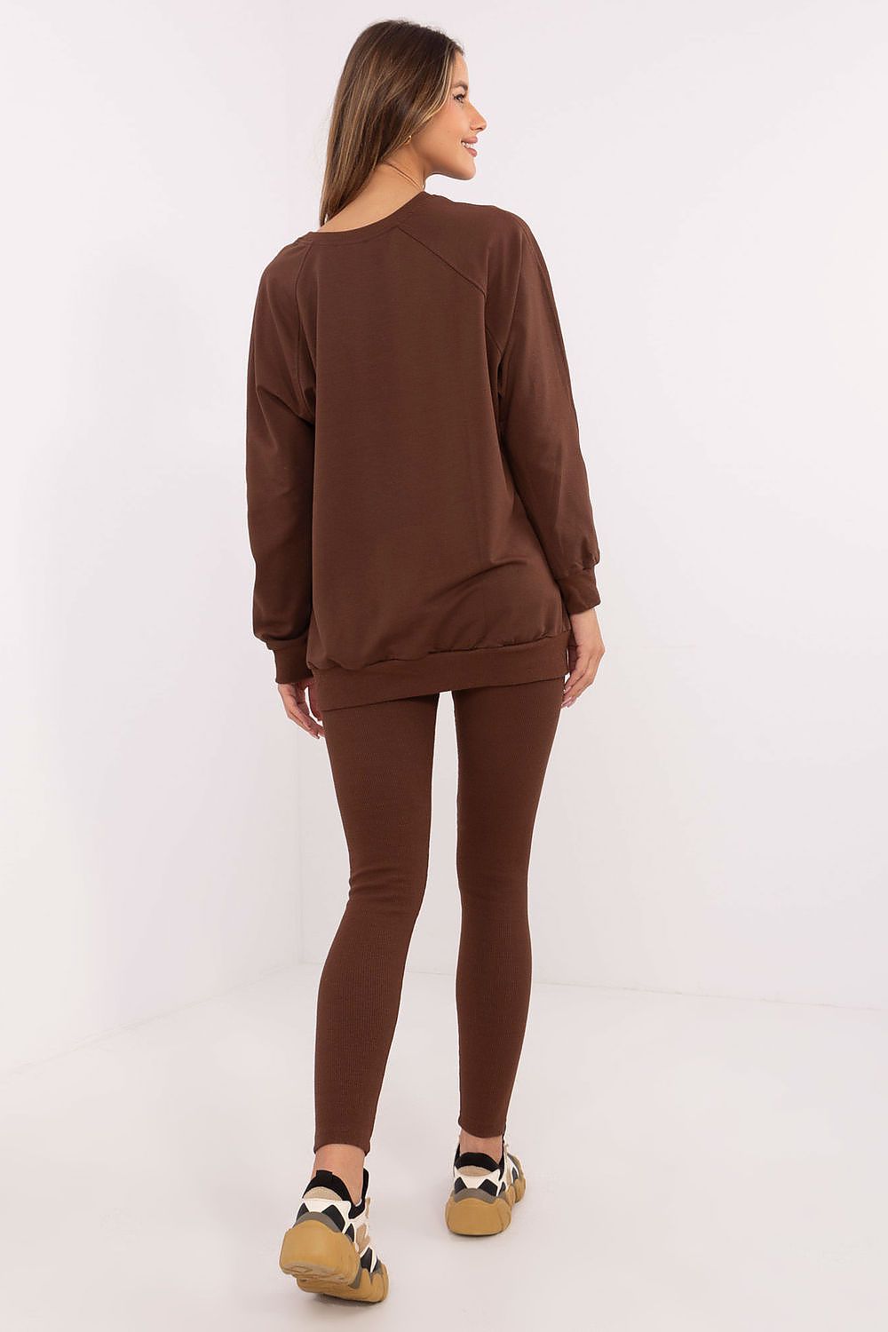 Pullover Set Damen Sweatshirt & Leggings Baumwolle – Lässig & Warm