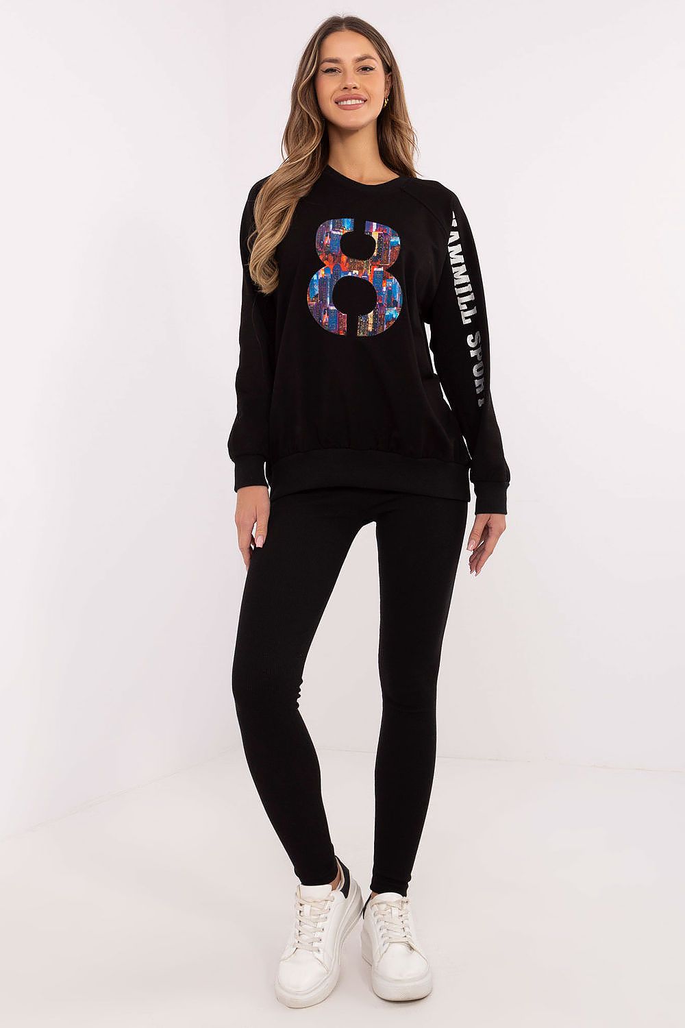 Pullover Set Damen Sweatshirt & Leggings Baumwolle – Lässig & Warm