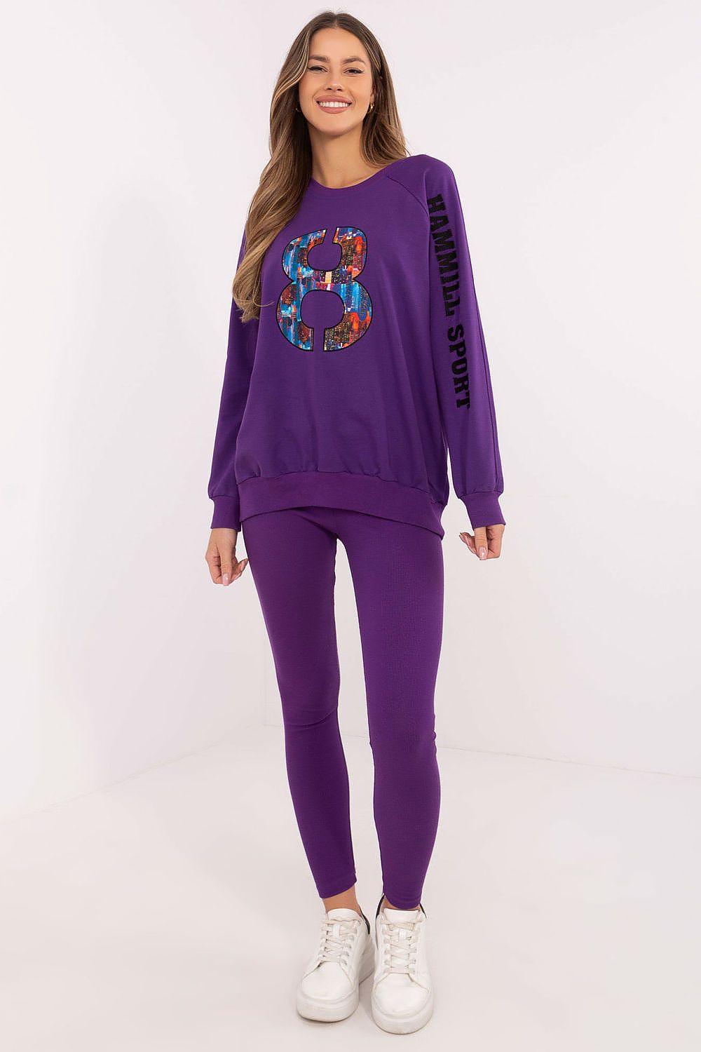 Pullover Set Damen Sweatshirt & Leggings Baumwolle – Lässig & Warm