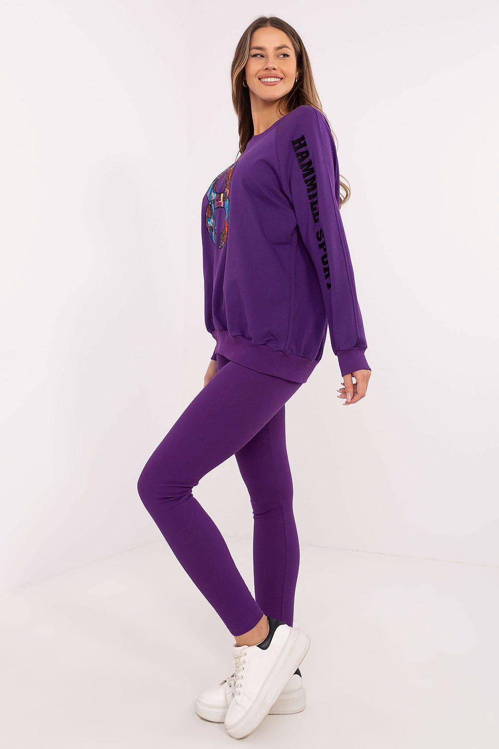 Pullover Set Damen Sweatshirt & Leggings Baumwolle – Lässig & Warm