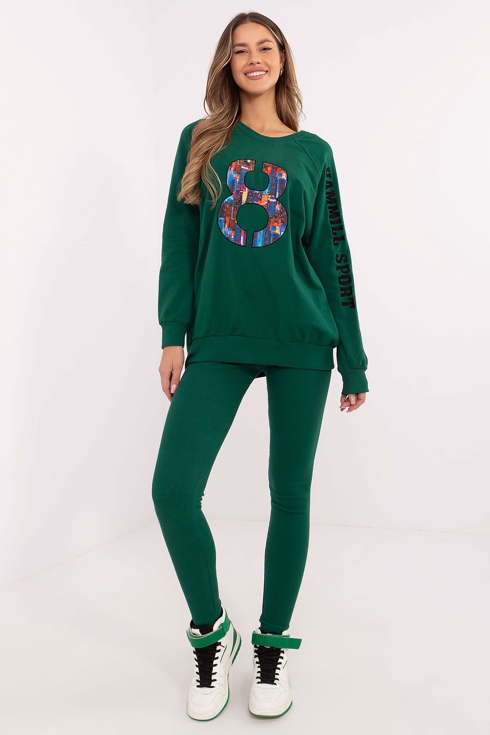 Pullover Set Damen Sweatshirt & Leggings Baumwolle – Lässig & Warm