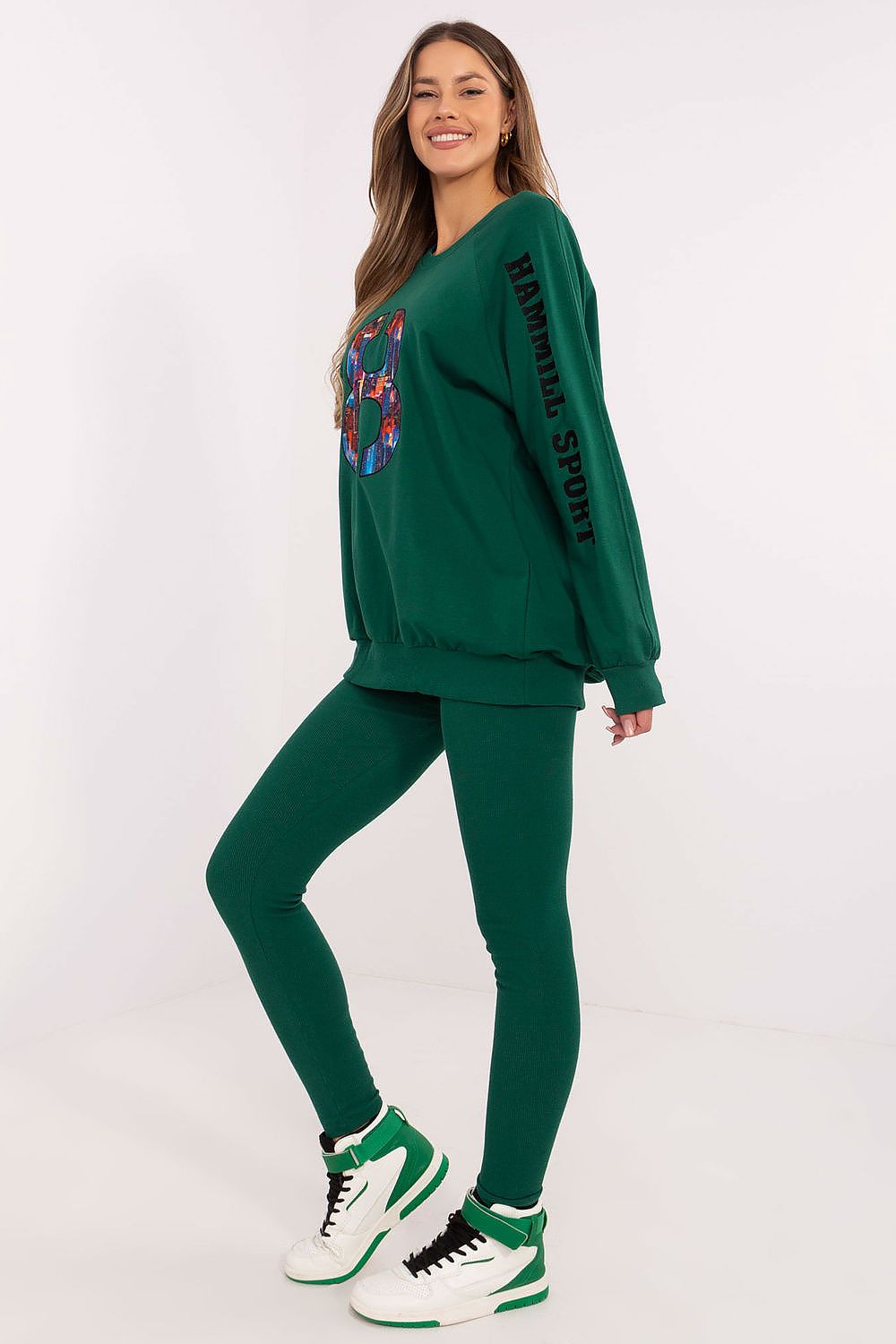 Pullover Set Damen Sweatshirt & Leggings Baumwolle – Lässig & Warm