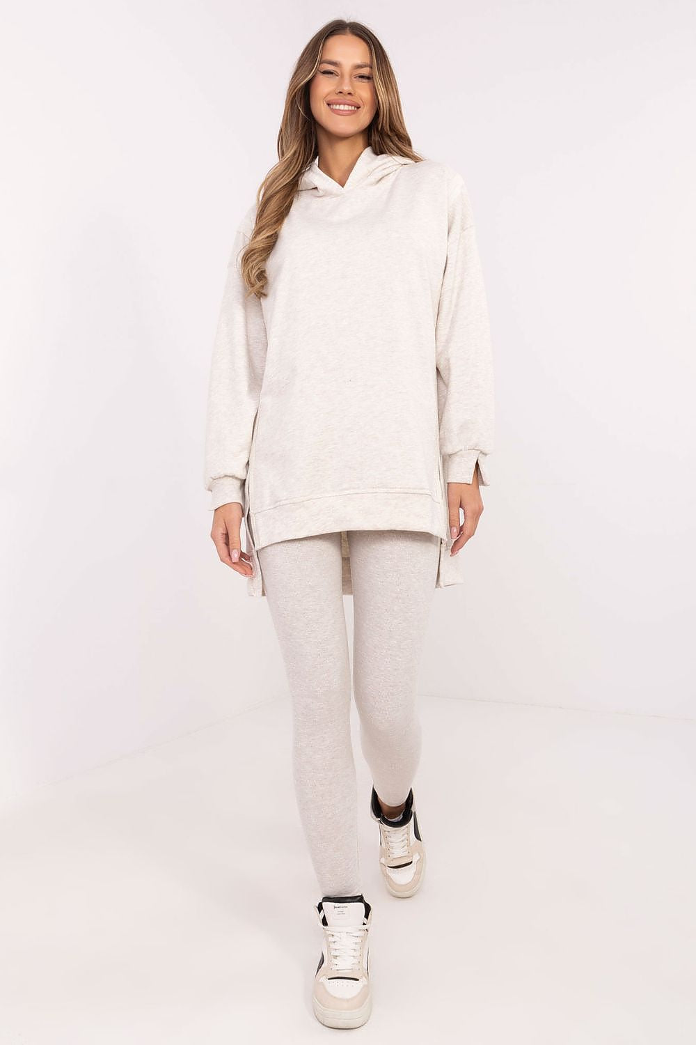 Hoodie Set Damen langer Pullover & Leggings Baumwolle – Casual