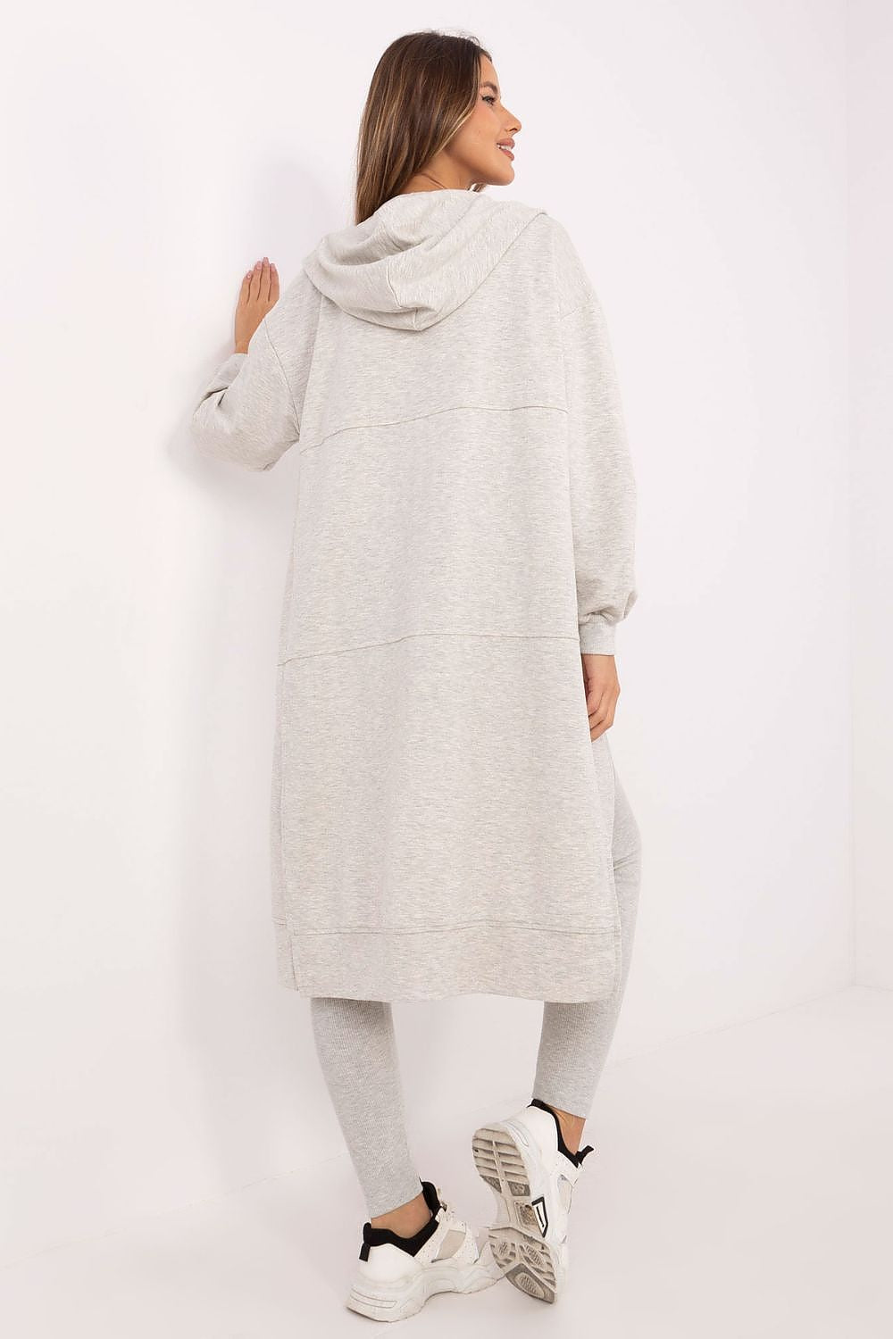 Sport Set Damen 3-teilig Hoodie Top Leggings Baumwolle