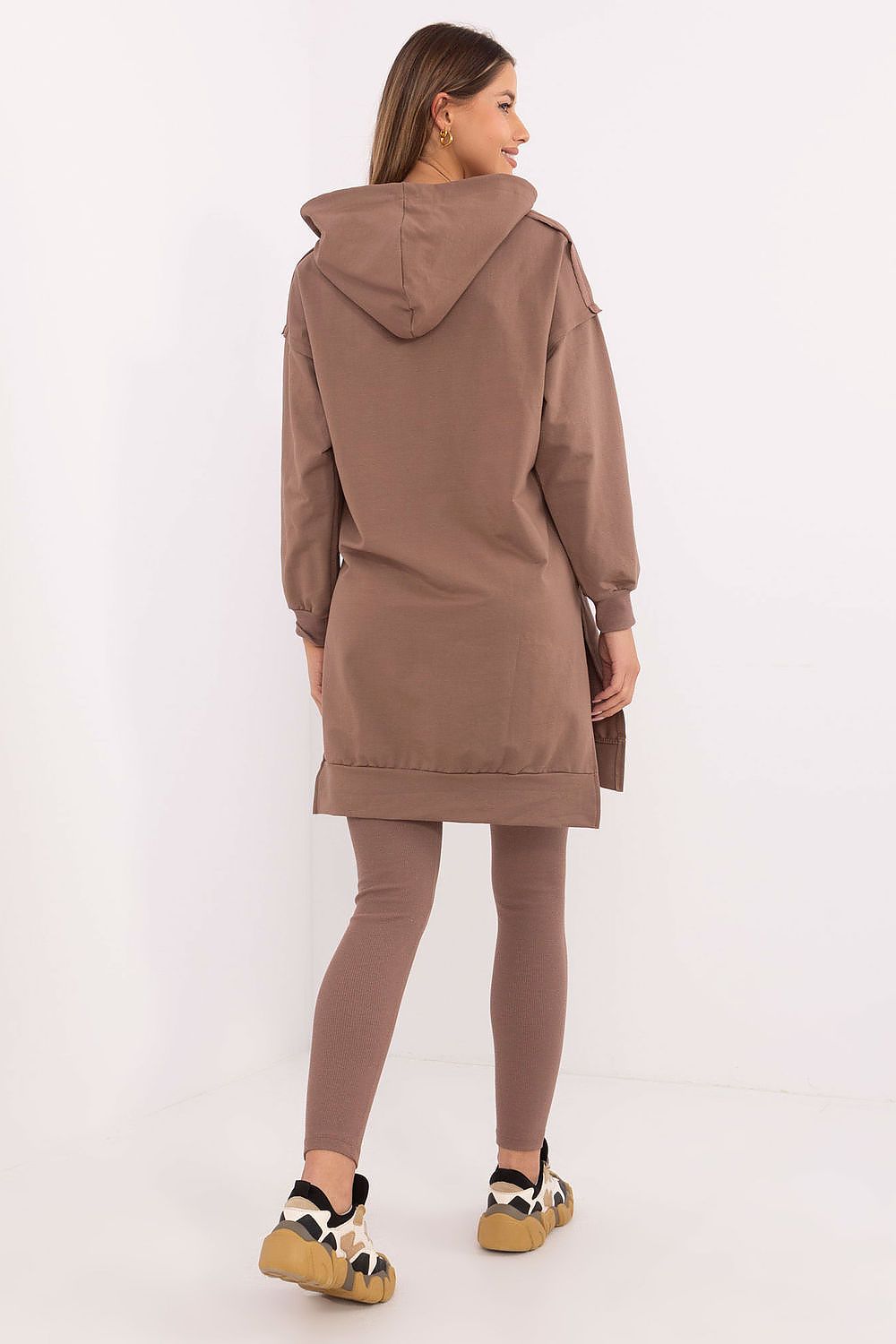 Hoodie Set Damen Kangurutasche & Leggings Baumwolle – 5 Farben